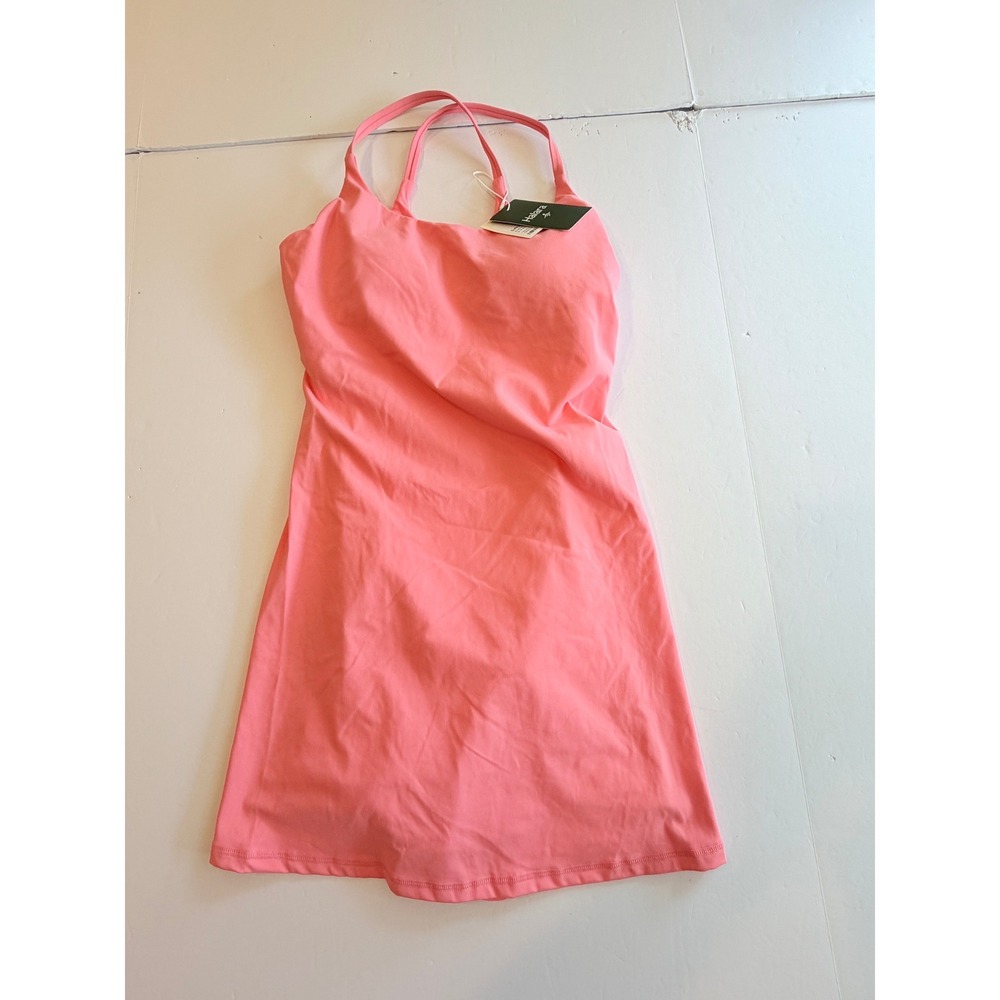 Halara Everyday Activity Dress Pink Coral Size S Built-in Shorts Tennis Golf